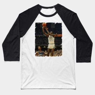 Michael Jordan Putting Up a Lay Up Against Patrick Ewing Baseball T-Shirt